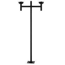 Poste Duplo para Jardim Preto Iluminação Externa em Alumínio 2,2m Global Dital Poste Duplo para Jardim Preto Iluminação Externa em Alumínio 2,2m Global Dital