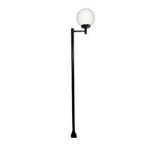 Poste e Luminária Globo P Braço Reto Jardim Preto 200cm Poste e Luminária Globo P Braço Reto Jardim Preto 200cm