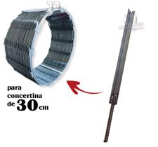 Poste Galvanizada concertina 30cm concretar Kit 12 un