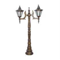 Poste Jardim Chinês com 02 Luminárias