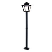 Poste Jardim Led 12W 3000K 840Lm Preto 120Cm Bivolt Ideal