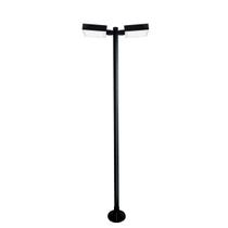 Poste Jardim LED Quadrado Duplo Externo Alumínio Luz Quente 3000k Poste Jardim LED Quadrado Duplo Externo Alumínio Luz Quente 3000k