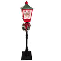 Poste lanterna natal - carrossel - neve - movimentos - bivolt - Cromus