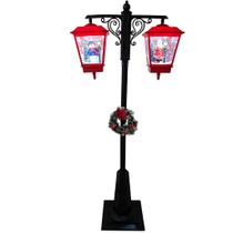 Poste lanterna natal duplo - neve - movimentos - bivolt