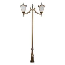 Poste Liverpool para Jardim 2 Luminárias em Alumínio 3,15m Altura