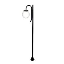Poste Luminária Globo G Braço Baixo Preto 300cm Poste Luminária Globo G Braço Baixo Preto 300cm