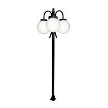 Poste Luminaria Globo g Triplo Braco Curvo Baixo Jardim Estilo Colonial Preto Ouro Minas Poste Luminaria Globo g Triplo Braco Curvo Baixo Jardim Estilo Colonial Preto Ouro Minas