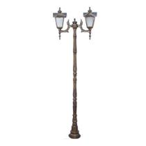 Poste Madri 2 Luminárias Colonial Alumínio Casa Praça Jardim - 1,99m