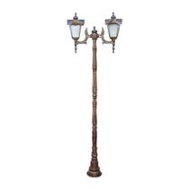 Poste Madri Maior para Jardim de Alumínio 02 Luminária 1,99m