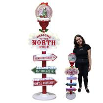 Poste Natal Papai Noel Arvore Decoraçao Iluminada Seta Natalina Divertida Cenario Vila Loja Shopping Festa Fim De Ano Poste Natal Papai Noel Arvore Decoraçao Iluminada Seta Natalina Divertida Cenario Vila Loja Shopping Festa Fim De Ano