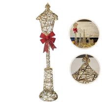 Poste Natalino Com Luz Led Pilha Decoração De Natal