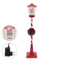 Poste Natalino De Mesa Com Cenario Com Neve E Som 1,8m Natal