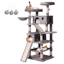 Poste para arranhar de vários níveis Cat Tree MQ 178 cm, cinza claro Poste para arranhar de vários níveis Cat Tree MQ 178 cm, cinza claro