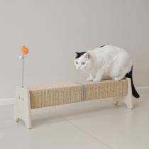 Poste para arranhar gatos PETKARAY, sisal horizontal de 30 cm com brinquedo