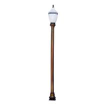 Poste para Jardim Colonial Fortaleza Alumínio Fundido Globo Vidro 4,15m Branco Luminárias N. Sra.