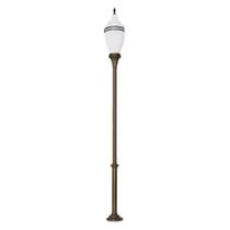 Poste para Jardim Colonial Paulista de Alumínio 3,40m Preto Luminárias N. Sra. da Guia