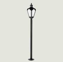 Poste Para Jardim Colonial Sinha Alumínio Preto 1.40m 2002