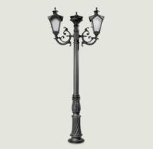 Poste Para Jardim Colonial Sinha Alumínio Preto 2E27 1.84m 15001/2