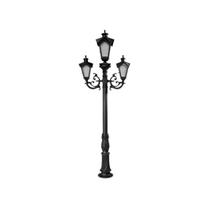 Poste Para Jardim Colonial Sinha Alumínio Preto 3E27 2.2m 15001/3