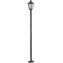 Poste Preto de Jardim 1,71m Luminária Retrô Externo Alumínio Grego Dital Colonial