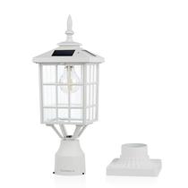 Poste solar Kemeco ST4224Q-W branco IP65 ao ar livre Poste solar Kemeco ST4224Q-W branco IP65 ao ar livre