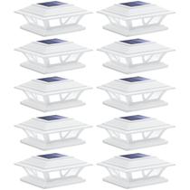 Poste solar SideInlar 2 modos LED branco, pacote com 10 Poste solar SideInlar 2 modos LED branco, pacote com 10