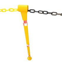 poste tubo suporte para corrente estacionamento vaga garagem 5 unidades