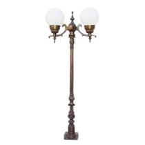 Poste Verona Mini para Jardim de Alumínio 02 Globos 1,42m