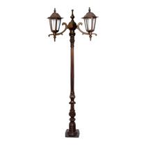 Poste Verona Mini para Jardim de Alumínio 02 Luminária 1,42m Poste Verona Mini para Jardim de Alumínio 02 Luminária 1,42m