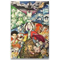 Poster 42Cm X 30Cm A3 Brilhante Pokémon Mewtwo Kanto B4