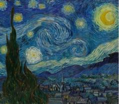 Pôster a noite estrelada, 1889 vincent van gogh coleção pintores universais c15p01