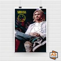 Poster Adesivo Banda Nirvana A4 (21cm x 30cm)