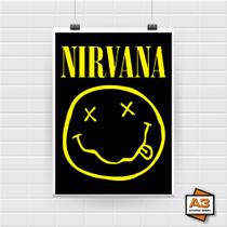 Poster Adesivo Banda Nirvana A4 (21cm x 30cm)