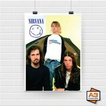 Poster Adesivo Banda Nirvana A4 (21cm x 30cm)