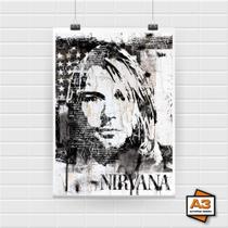 Poster Adesivo Banda Nirvana A4 (21cm x 30cm)
