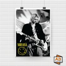 Poster Adesivo Banda Nirvana A4 (21cm x 30cm)