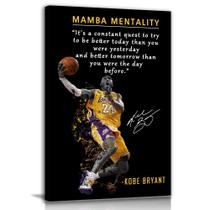 Pôster AMART SUN Kobe Bryant Mamba Mentality Quote 70 cm x 50 cm