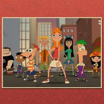 Pôster Anime infantil vintage Phineas e Ferb 20x30cm Pôster Anime infantil vintage Phineas e Ferb 20x30cm