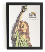 Poster Arte Com Moldura Bob Marley Reggae Quadro 44x32cm Poster Arte Com Moldura Bob Marley Reggae Quadro 44x32cm