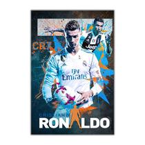 Pôster, arte em tela, estrela do futebol, Cristiano Ronaldo, 30x45cm