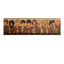 Pôster Attack on Titan Character 70x21cm, arte de parede sem moldura