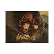 Pôster Attack on Titans Anime Art 50,5x35cm sem moldura Pôster Attack on Titans Anime Art 50,5x35cm sem moldura