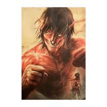 Pôster Attack on Titans Erens Jaegers Anime Art 50,5x35cm