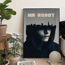 Pôster Clássico De Anime Do Programa De TV Mr. Robot Com Rami Malek, Adesivo De Papel Kraft Para