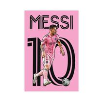 Pôster colado Messi Soccer Star Player em tela 40x60cm