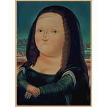 Pôster com arte de parede Fernando Botero Mona Lisa Smile 29,7x42cm