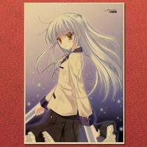 Pôster com impressão de arte de parede Angel Beats Anime 30x42cm sem moldura Pôster com impressão de arte de parede Angel Beats Anime 30x42cm sem moldura