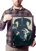Poster Com Moldura A3 Arte Minimalista Game Skyrin
