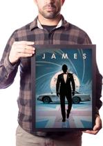 Poster Com Moldura A3 Car Legends James Bond
