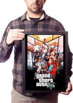 Poster Com Moldura A3 Game Gta 5
